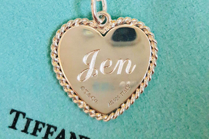Machine engraved necklace Machine engraved necklace